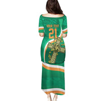 Custom Ireland Rugby Family Matching Puletasi and Hawaiian Shirt Green Celtic Knot Summer Paris 2024 - Wonder Print Shop