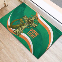 Custom Ireland Rugby Rubber Doormat Green Celtic Knot Summer Paris 2024 - Wonder Print Shop