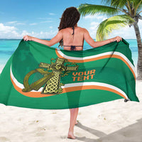 Custom Ireland Rugby Sarong Green Celtic Knot Summer Paris 2024 - Wonder Print Shop