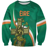 Custom Ireland Rugby Sweatshirt Green Celtic Knot Summer Paris 2024 - Wonder Print Shop