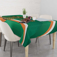 Custom Ireland Rugby Tablecloth Green Celtic Knot Summer Paris 2024 - Wonder Print Shop