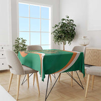 Custom Ireland Rugby Tablecloth Green Celtic Knot Summer Paris 2024 - Wonder Print Shop