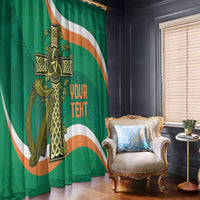 Custom Ireland Rugby Window Curtain Green Celtic Knot Summer Paris 2024 - Wonder Print Shop