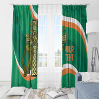 Custom Ireland Rugby Window Curtain Green Celtic Knot Summer Paris 2024 - Wonder Print Shop