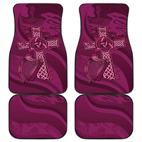 Ireland Rugby Car Mats Maroon Celtic Knot Summer Paris 2024 LT9 - Wonder Print Shop