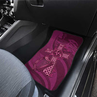 Ireland Rugby Car Mats Maroon Celtic Knot Summer Paris 2024 LT9 - Wonder Print Shop