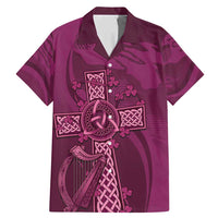 Ireland Rugby Family Matching Mermaid Dress and Hawaiian Shirt Maroon Celtic Knot Summer Paris 2024 LT9 - Wonder Print Shop