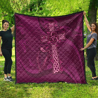 Ireland Rugby Quilt Maroon Celtic Knot Summer Paris 2024 - Wonder Print Shop