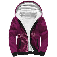 Ireland Rugby Sherpa Hoodie Maroon Celtic Knot Summer Paris 2024 - Wonder Print Shop