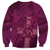 Ireland Rugby Sweatshirt Maroon Celtic Knot Summer Paris 2024 - Wonder Print Shop