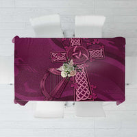 Ireland Rugby Tablecloth Maroon Celtic Knot Summer Paris 2024 - Wonder Print Shop