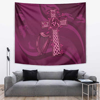 Ireland Rugby Tapestry Maroon Celtic Knot Summer Paris 2024 - Wonder Print Shop