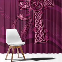 Ireland Rugby Window Curtain Maroon Celtic Knot Summer Paris 2024 - Wonder Print Shop