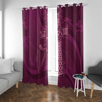 Ireland Rugby Window Curtain Maroon Celtic Knot Summer Paris 2024 - Wonder Print Shop