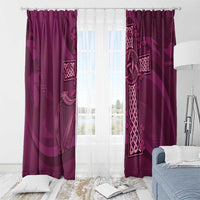Ireland Rugby Window Curtain Maroon Celtic Knot Summer Paris 2024 - Wonder Print Shop