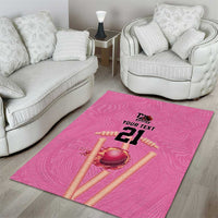 Bermuda Cricket Custom Area Rug Quo Fata Ferunt Sporty - Wonder Print Shop