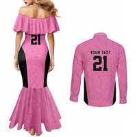 Bermuda Cricket Custom Couples Matching Mermaid Dress and Long Sleeve Button Shirt Quo Fata Ferunt Sporty - Wonder Print Shop
