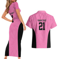 Bermuda Cricket Custom Couples Matching Short Sleeve Bodycon Dress and Hawaiian Shirt Quo Fata Ferunt Sporty - Wonder Print Shop