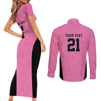 Bermuda Cricket Custom Couples Matching Short Sleeve Bodycon Dress and Long Sleeve Button Shirt Quo Fata Ferunt Sporty - Wonder Print Shop