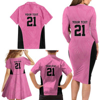 Bermuda Cricket Custom Family Matching Long Sleeve Bodycon Dress and Hawaiian Shirt Quo Fata Ferunt Sporty - Wonder Print Shop