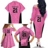 Bermuda Cricket Custom Family Matching Off The Shoulder Long Sleeve Dress and Hawaiian Shirt Quo Fata Ferunt Sporty - Wonder Print Shop