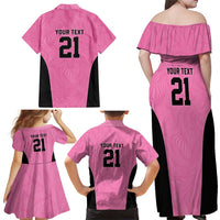 Bermuda Cricket Custom Family Matching Off Shoulder Maxi Dress and Hawaiian Shirt Quo Fata Ferunt Sporty - Wonder Print Shop