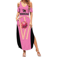 Bermuda Cricket Custom Family Matching Summer Maxi Dress and Hawaiian Shirt Quo Fata Ferunt Sporty - Wonder Print Shop
