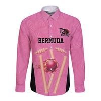 Bermuda Cricket Custom Long Sleeve Button Shirt Quo Fata Ferunt Sporty - Wonder Print Shop