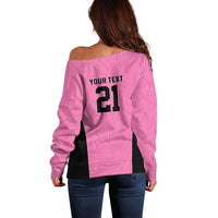 Bermuda Cricket Custom Off Shoulder Sweater Quo Fata Ferunt Sporty - Wonder Print Shop