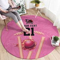Bermuda Cricket Custom Round Carpet Quo Fata Ferunt Sporty - Wonder Print Shop