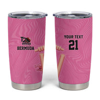 Bermuda Cricket Custom Tumbler Cup Quo Fata Ferunt Sporty - Wonder Print Shop