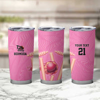 Bermuda Cricket Custom Tumbler Cup Quo Fata Ferunt Sporty - Wonder Print Shop