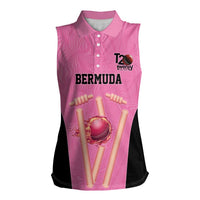 Bermuda Cricket Custom Women Sleeveless Polo Shirt Quo Fata Ferunt Sporty - Wonder Print Shop