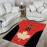 Canada Cricket Custom Area Rug Classic Maple Leaf - Wonder Print Shop