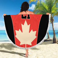 Canada Cricket Custom Beach Blanket Classic Maple Leaf - Wonder Print Shop