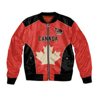 Canada Cricket Custom Bomber Jacket Classic Maple Leaf - Wonder Print Shop