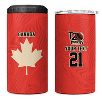 Canada Cricket Custom 4 in 1 Can Cooler Tumbler Classic Maple Leaf - Wonder Print Shop