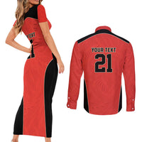 Canada Cricket Custom Couples Matching Short Sleeve Bodycon Dress and Long Sleeve Button Shirt Classic Maple Leaf - Wonder Print Shop