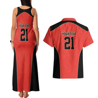 Canada Cricket Custom Couples Matching Tank Maxi Dress and Hawaiian Shirt Classic Maple Leaf - Wonder Print Shop