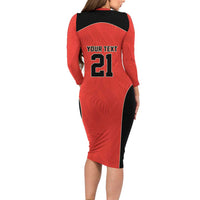 Canada Cricket Custom Family Matching Long Sleeve Bodycon Dress and Hawaiian Shirt Classic Maple Leaf - Wonder Print Shop