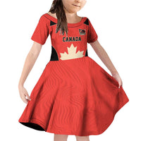 Canada Cricket Custom Family Matching Off Shoulder Short Dress and Hawaiian Shirt Classic Maple Leaf - Wonder Print Shop