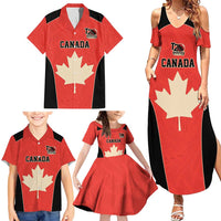 Canada Cricket Custom Family Matching Summer Maxi Dress and Hawaiian Shirt Classic Maple Leaf - Wonder Print Shop
