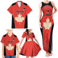 Canada Cricket Custom Family Matching Tank Maxi Dress and Hawaiian Shirt Classic Maple Leaf - Wonder Print Shop