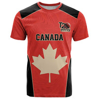 Canada Cricket Custom T Shirt Classic Maple Leaf - Wonder Print Shop