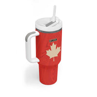 Canada Cricket Custom Tumbler With Handle Classic Maple Leaf - Wonder Print Shop