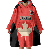 Canada Cricket Custom Wearable Blanket Hoodie Classic Maple Leaf - Wonder Print Shop
