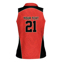 Canada Cricket Custom Women Sleeveless Polo Shirt Classic Maple Leaf - Wonder Print Shop