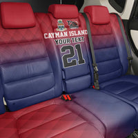 Cayman Islands Cricket Custom Back Car Seat Cover Classic Coat of Arms Sporty - Wonder Print Shop