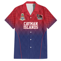 Cayman Islands Cricket Custom Family Matching Off The Shoulder Long Sleeve Dress and Hawaiian Shirt Classic Coat of Arms Sporty - Wonder Print Shop