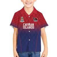 Cayman Islands Cricket Custom Family Matching Puletasi and Hawaiian Shirt Classic Coat of Arms Sporty - Wonder Print Shop